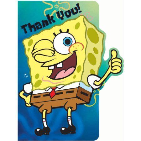 SpongeBob Thank-You Notes, 8pk - Walmart.com | Desenho do bob esponja, Bob esponja, Bob esponja ...