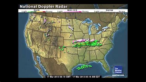 US Weather Doppler Radar Map Video March 16th to March 17th - YouTube