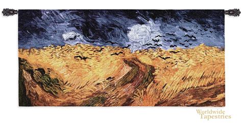 Wheatfields with crows :: Art wall tapestries :: Worldwide Tapestries