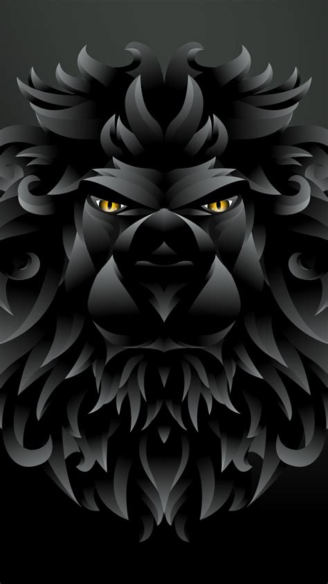 750x1334 Dark Black Lion Illustration iPhone 6, iPhone 6S, iPhone 7 ,HD 4k Wallpapers,Images ...