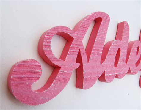 Wooden Baby Name Signs Initials Personalized Gift by MiaWorkshop