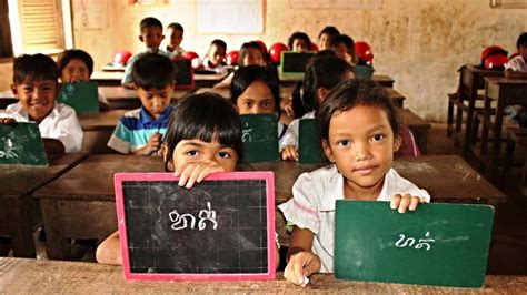 Education: primary school in Cambodia | Elementary writing, International mother language day ...