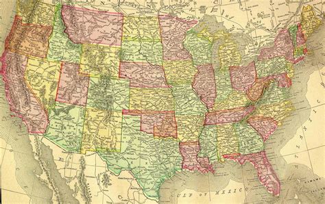 HD Vintage USA Map Wallpaper Download