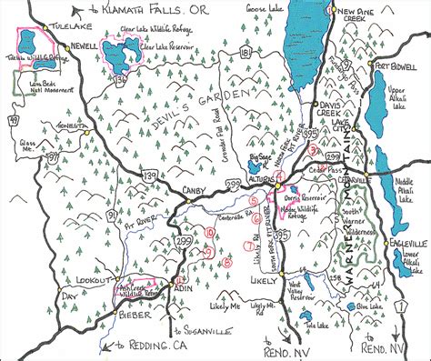 Map of Modoc County | Modoc County | Pinterest