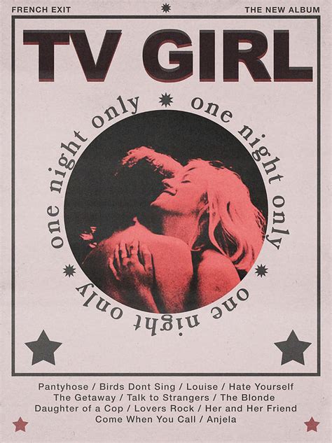 TV Girl French Exit Album Poster Painting by Victoria Robertson