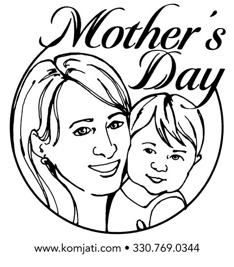 Mother's Day Black And White Clipart - Clipart Suggest