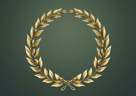 Premium Photo | Golden laurel wreath vector illustration