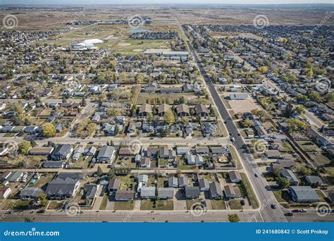 Aerial View of Martensville in Central Saskatchewan Stock Photo - Image of cityscape ...