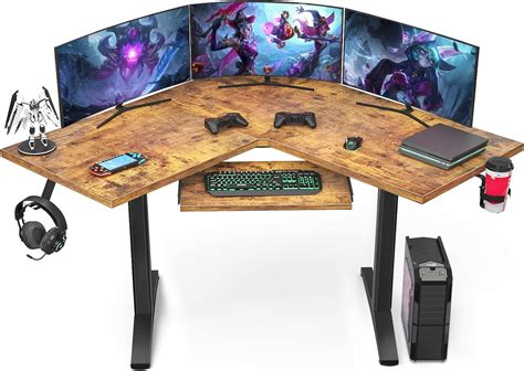 Ecoprsio L Shaped Gaming Desk Corner Desk, Home Australia | Ubuy