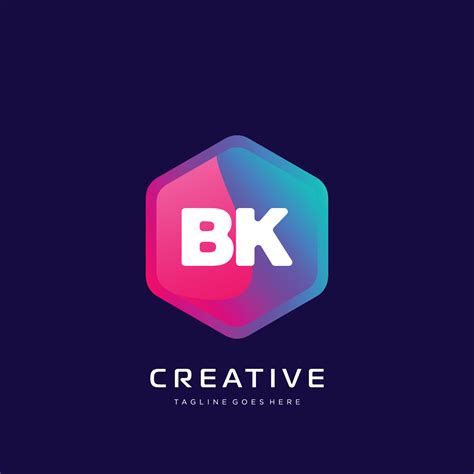 BK initial logo With Colorful template vector. 21071972 Vector Art at Vecteezy