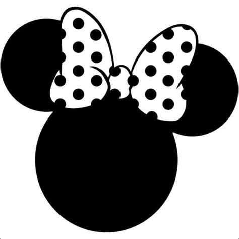 Minnie Mouse Head Silhouette Printable