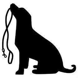 Image result for dog with leash in mouth silhouette | Cani, Idee, Disegni