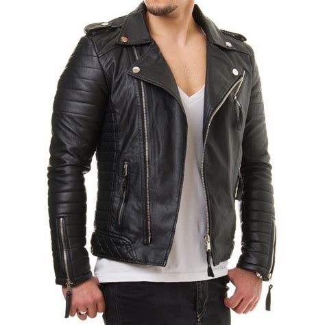 Herren Biker-Lederjacke, Herren Mode Schwarz Lederjacke, Herren Leder Jacken | Biker jacket men ...