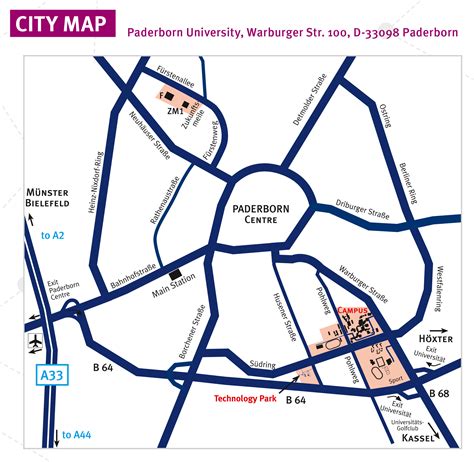 Universität Paderborn - How to get here / campus map