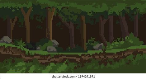 Forest Pixel Art Background Stock Illustration 1194241891 | Shutterstock