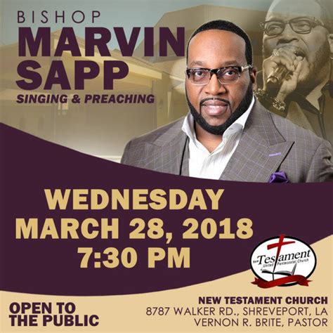 Marvin Sapp at New Testament: Singing & Preaching – New Testament ...