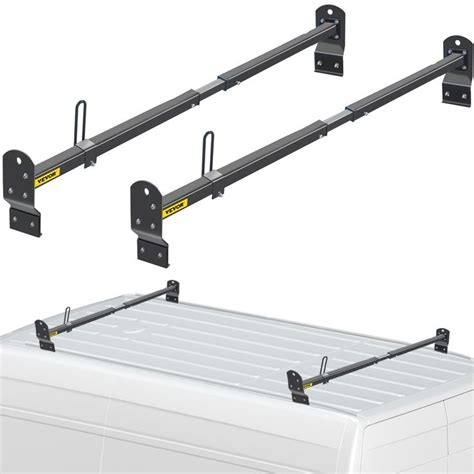 VEVOR Van Roof Ladder Rack, 2 Bars, 661 LBS Capacity, 55"-63" Adjustable Steel Roof Rack Cross ...