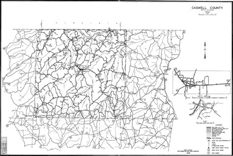 1949 Road Map of Caswell County, North Carolina