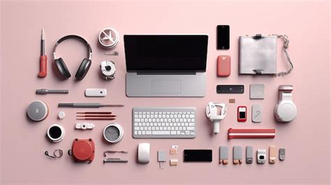 Premium AI Image | Tech gadgets and devices arranged in an organized manner Generative AI