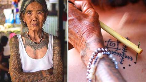 Whang-Od is the last traditional Kalinga tattooist in the world. She lives and work… | Tattoo ...