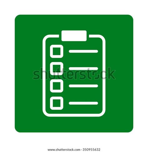 Questionnaire Vector Icon Style Flat Rounded Stock Vector (Royalty Free) 350955632