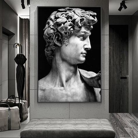 Sculpture of David Canvas Wall Art Nordic Art - Etsy