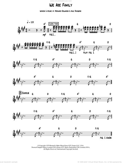 Sledge - We Are Family sheet music for guitar solo (chords) [PDF]