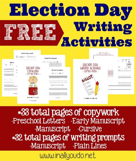 Election Day Writing Activities FREEBIES - In All You Do