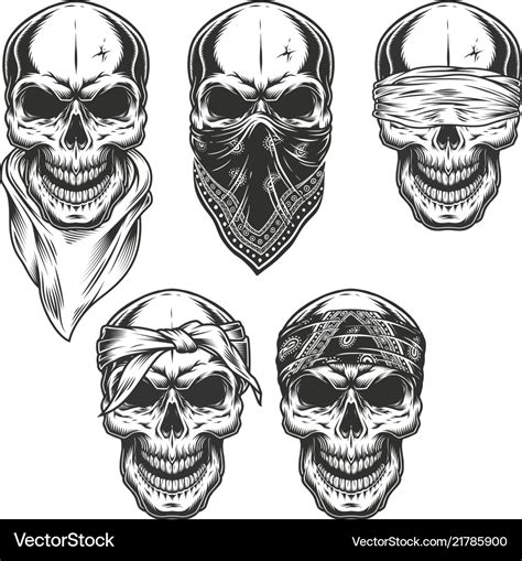 Skull Bandana Drawing