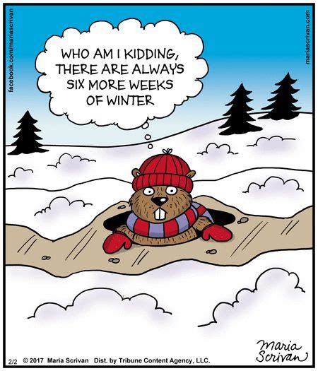 Half Full by Maria Scrivan for February 02, 2017 | GoComics.com | Happy groundhog day, Christmas ...