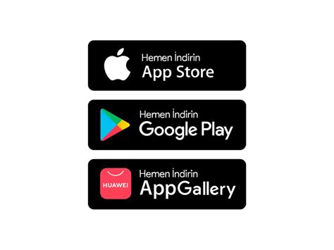 App Store Google Play App Gallery Hemen İndirin Logo PNG vector in SVG, PDF, AI, CDR format