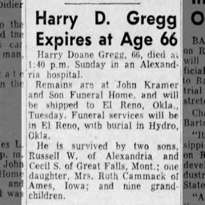 Harry D Gregg obit - Newspapers.com™