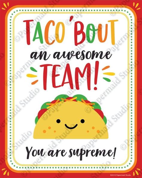 Employee Appreciation Gift Taco Teacher Appreciation - Etsy | Teacher ...