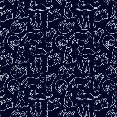 Black Cat Fabric - Etsy