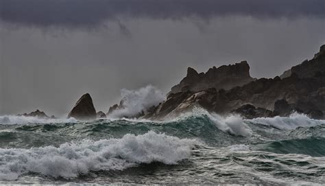 Ocean Storm Waves Rocks