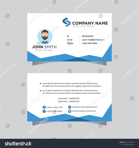 Modern Horizontal Id Card Design Template Stock Vector (Royalty Free) 1427182076 | Shutterstock