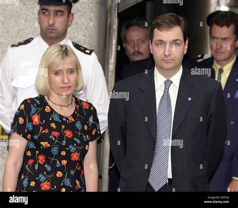 Alan Farthing, fiance of Jill Dando outside the Old Bailey in London, following the conviction ...