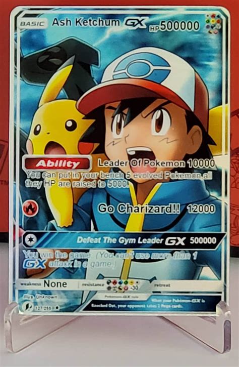 Custom Fan Made Orica Pokemon Card ASH KETCHUM Full Art - Etsy Ireland