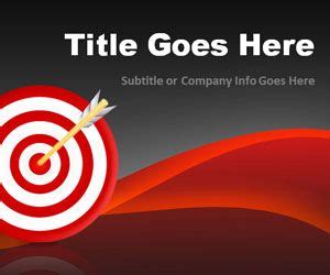 Red Target PowerPoint Template