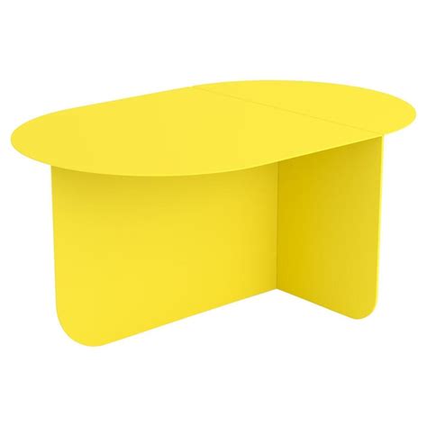 Colour, a Modern Oval Coffee Table, Ral 1016 - Sulfur Yellow, by Bas Vellekoop For Sale at 1stDibs