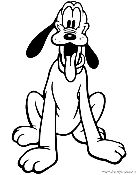 Pluto Summer Coloring Page