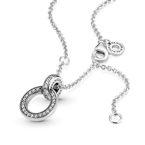 Pandora Double Circle CZ Pendant & Necklace - 399487C01-45 | Ben Bridge ...