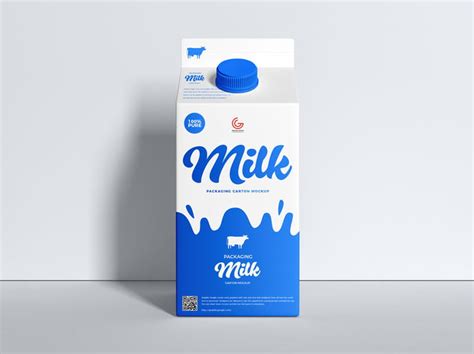 Free Milk Carton Packaging Mockup | Mockuptree