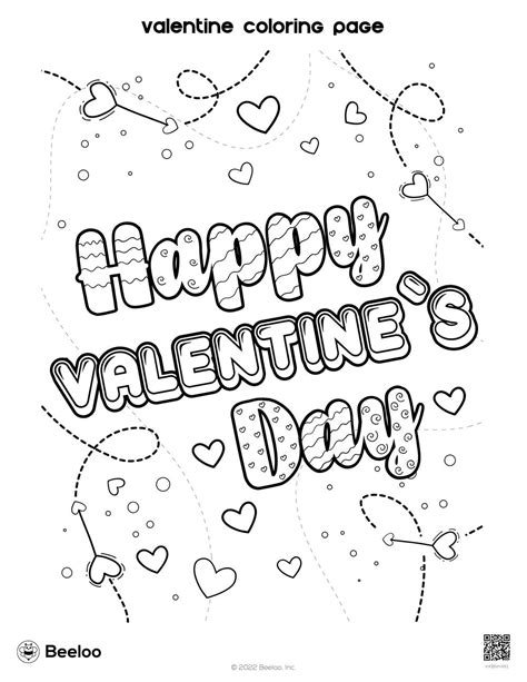 Valentine Coloring Page • Beeloo Printable Crafts for Kids