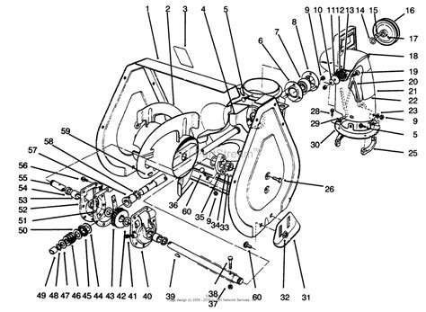 Toro 38052, 521 Snowthrower, 1996 (SN 69000001-69999999) Parts Diagram for AUGER ASSEMBLY