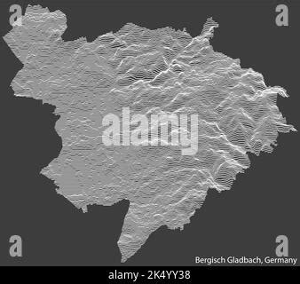 Topographic relief map of BERGISCH GLADBACH, GERMANY Stock Vector Image ...