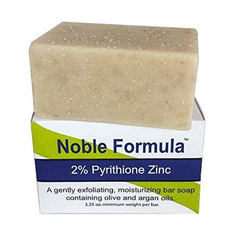 Noble Formula 2% Pyrithione Zinc (ZnP) Bar Soap with Argan Oil 3.25 oz - Hand Crafted in the USA ...