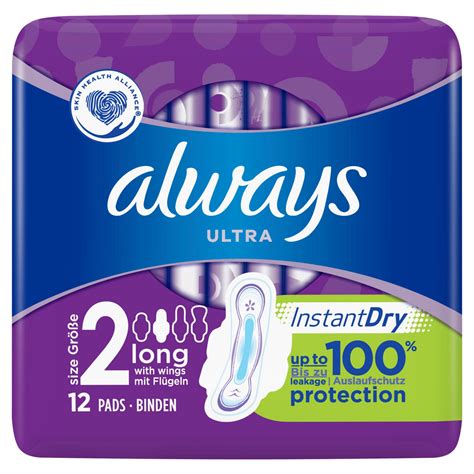 Always Ultra Long (Size 2) Sanitary Towels Wings 12 Pads | Women's Toiletries | Iceland Foods