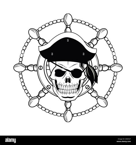 cartoon pirate tattoo design Stock Vector Image & Art - Alamy