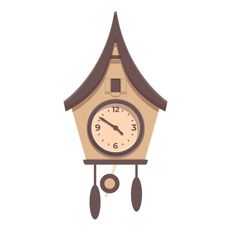 Pendulum Cuckoo Clock icon cartoon vector. Old watch 14293068 Vector ...